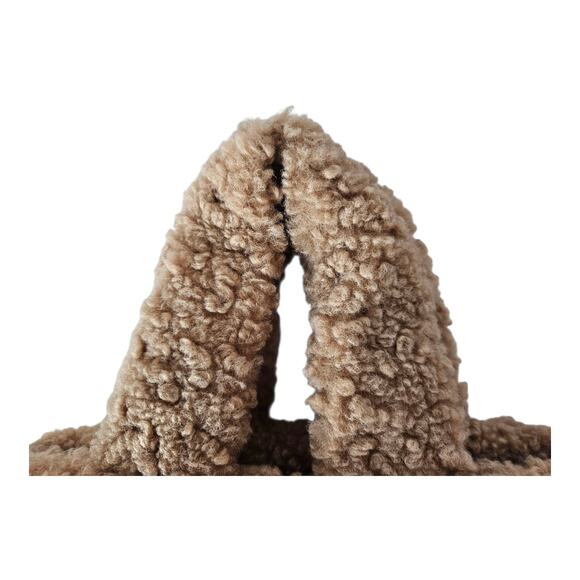 LAUNDRY by Shelli Segal Teddy Bear Sherpa Bag Tan Tote Handbag Purse NEW NWOT - Picture 2 of 6